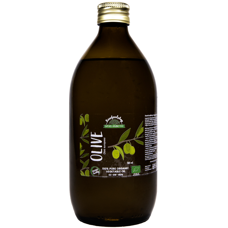Olivenolie koldpresset ØKO 500 ml i gruppen Råvarer & Drikke / Spisekammer / Smør & Olier / Olier hos Rawfoodshop Scandinavia AB (2101233)