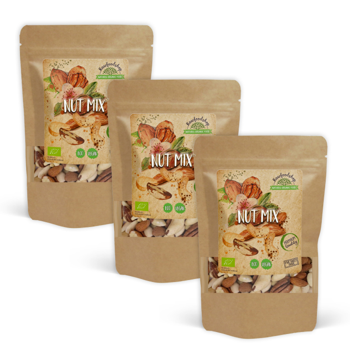 Nøddemix ØKO 250g x 3 pakker i gruppen Råvarer & Drikke / Nødder hos Rawfoodshop Scandinavia AB (2111612-SET3)