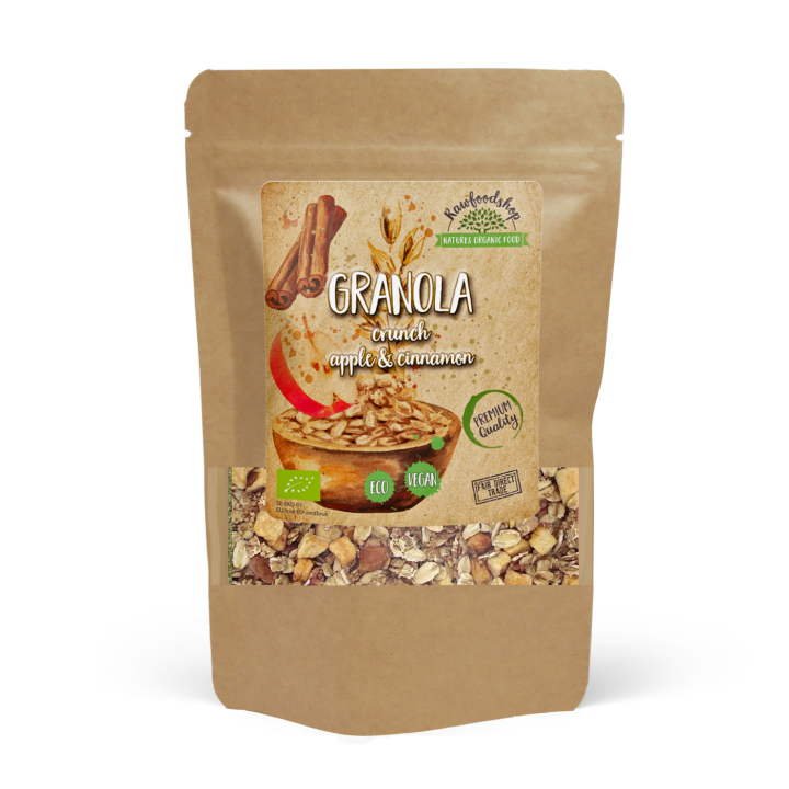 Granola Æble & Kanel ØKO 400g i gruppen Råvarer & Drikke / Spisekammer / Granola & Grød hos Rawfoodshop Scandinavia AB (21177-400)