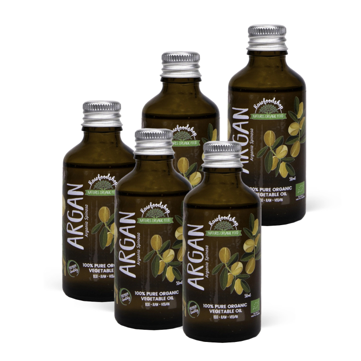 Arganolie ØKO 50ml x 5 flasker i gruppen Hud & Krop / Naturlig DIY / Vegetabilske Olier hos Rawfoodshop Scandinavia AB (2133201-SET5)