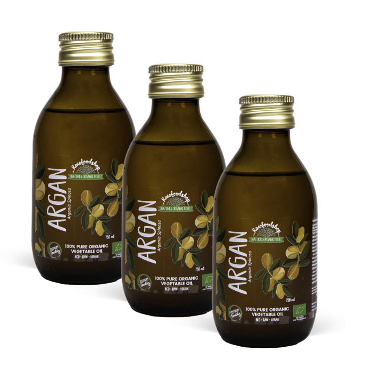 Arganolie ØKO 150ml x 3 flasker i gruppen Hud & Krop / Naturlig DIY / Vegetabilske Olier hos Rawfoodshop Scandinavia AB (2133202-SET3)