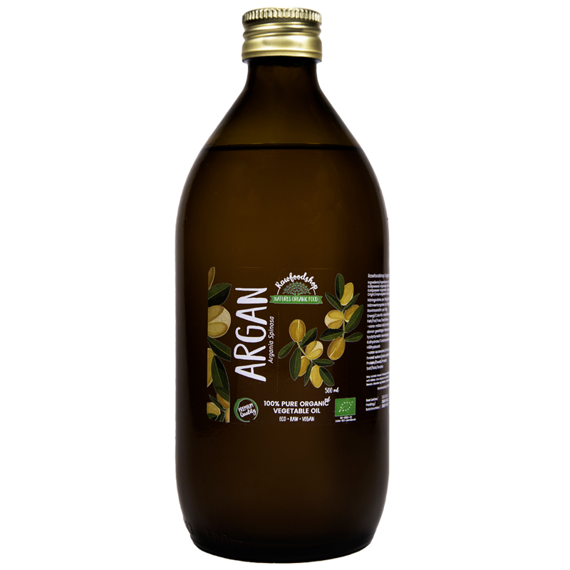 Arganolie ØKO 500 ml i gruppen Råvarer & Drikke / Spisekammer / Smør & Olier / Olier hos Rawfoodshop Scandinavia AB (2133203)