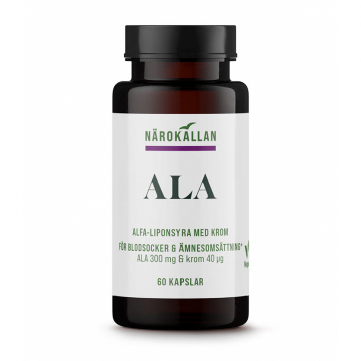 ALA Alfa-liponsyre 60kaps i gruppen Helse / Kosttilskud hos Rawfoodshop Scandinavia AB (2135)