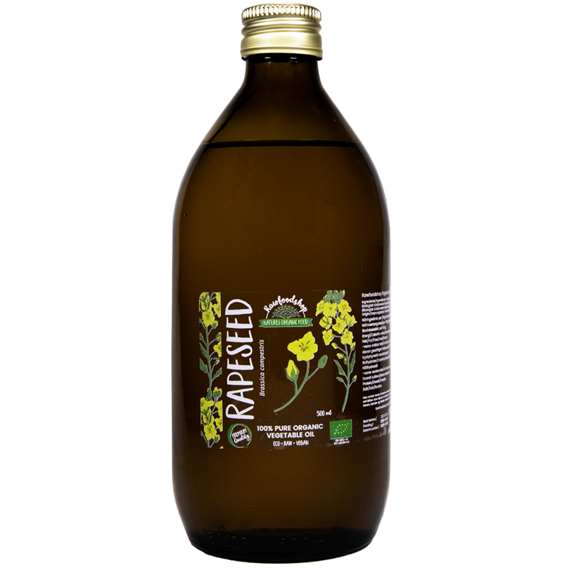 Rapsolie koldpresset ØKO 500 ml i gruppen Kropspleje / DIY Råvarer / Vegetabilske Olier hos Rawfoodshop Scandinavia AB (2141203)