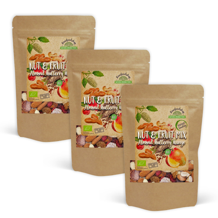 Nødde- & Frugtmix Mandel Morbær Mango ØKO 500g x 3 pakker i gruppen Råvarer & Drikke / Slik & Chokolade / Snacks hos Rawfoodshop Scandinavia AB (214165-SET3)