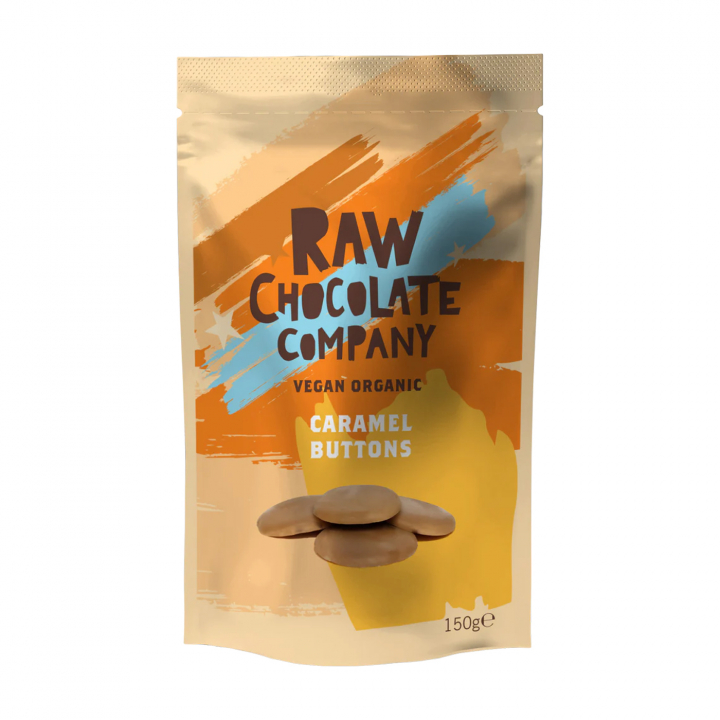 Caramel Buttons RAW ØKO 150g i gruppen Råvarer & Drikke / Slik & Chokolade / Chokolade og Bars hos Rawfoodshop Scandinavia AB (216)