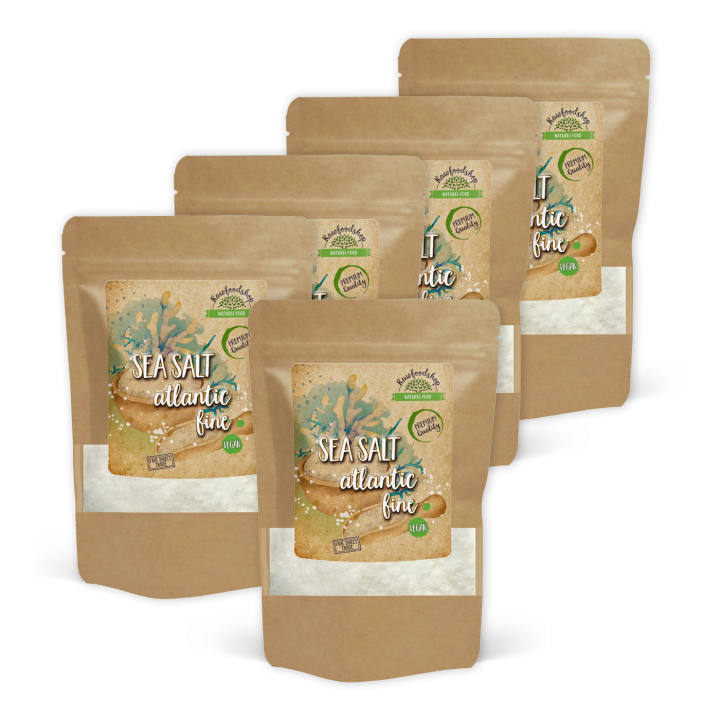 Havssalt Atlanten Finmalet 1kg x 5 pakker i gruppen Råvarer & Drikke / Spisekammer / Krydderier & Salt hos Rawfoodshop Scandinavia AB (217041-SET5)