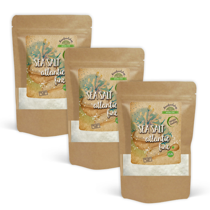 Havssalt Atlanten Finmalet 500g x 3 pakker i gruppen Råvarer & Drikke / Spisekammer / Krydderier & Salt hos Rawfoodshop Scandinavia AB (217045-SET3)