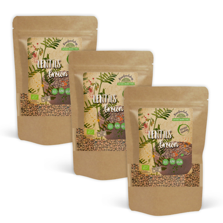 Linser Brune ØKO 1kg x 3 pakker i gruppen Råvarer & Drikke / Spisekammer / Bælgfrugter / Linser hos Rawfoodshop Scandinavia AB (2181411-SET3)