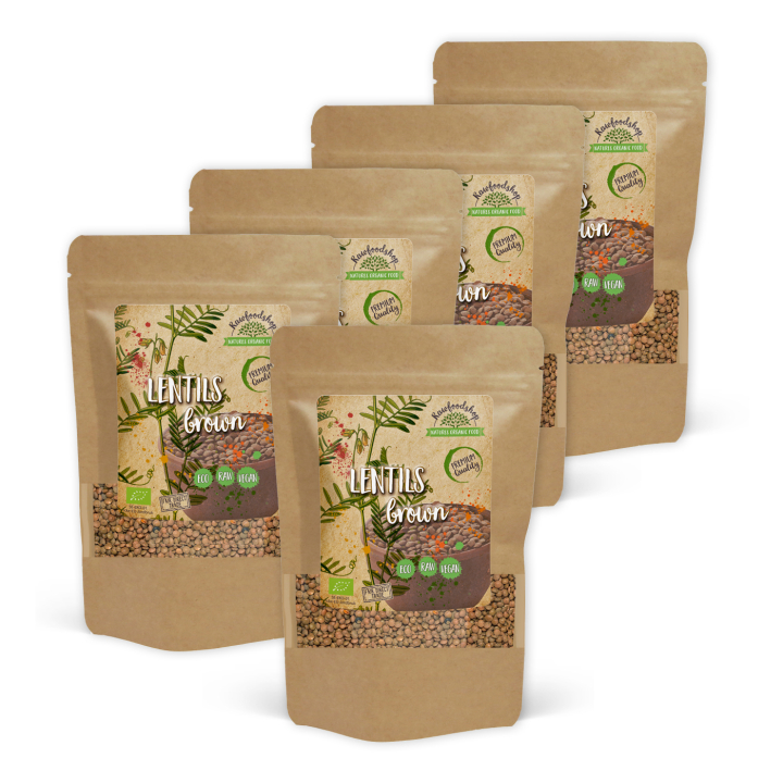 Linser Brune ØKO 1kg x 5 pakker i gruppen Råvarer & Drikke / Spisekammer / Bælgfrugter / Linser hos Rawfoodshop Scandinavia AB (2181411-SET5)