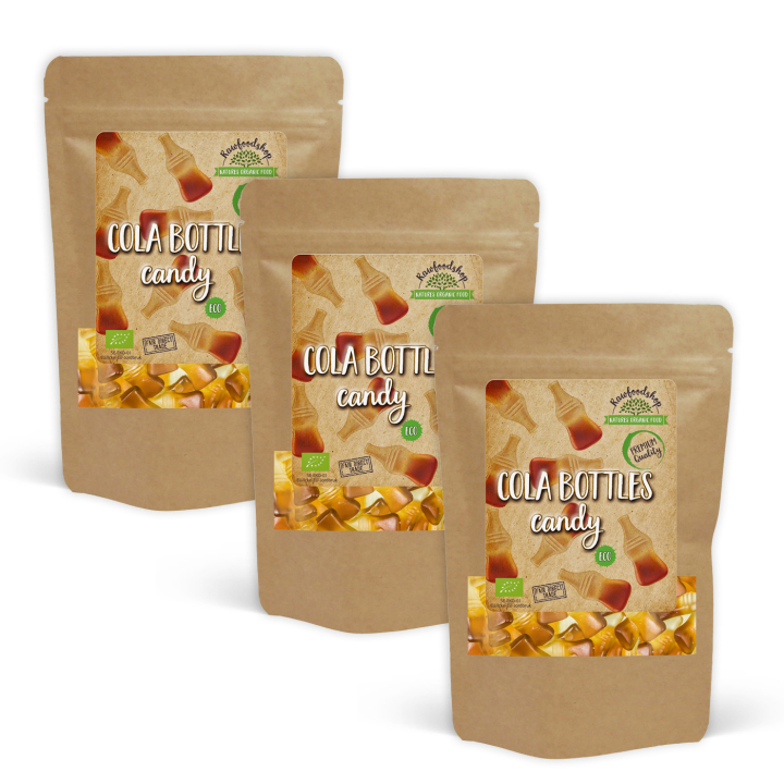 Colaflasker ØKO 100g x 3 pakker i gruppen Råvarer & Drikke / Slik & Chokolade / Slik hos Rawfoodshop Scandinavia AB (219441-SET3)