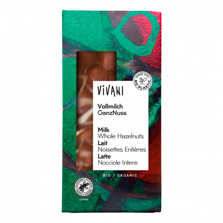 Vivani Mælkechokolade/Hasselnød ØKO 100g i gruppen Råvarer & Drikke / Slik & Chokolade / Chokolade og Bars hos Rawfoodshop Scandinavia AB (21962)