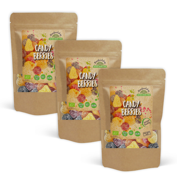 Slikbær ØKO 100g x 3 pakker i gruppen Råvarer & Drikke / Slik & Chokolade / Slik hos Rawfoodshop Scandinavia AB (22191-SET3)