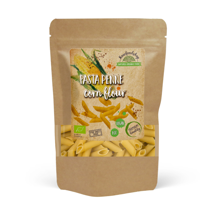 Pasta Penne Majsmel ØKO 250 g i gruppen Råvarer & Drikke / Spisekammer / Pasta & Nudler hos Rawfoodshop Scandinavia AB (22267-1)