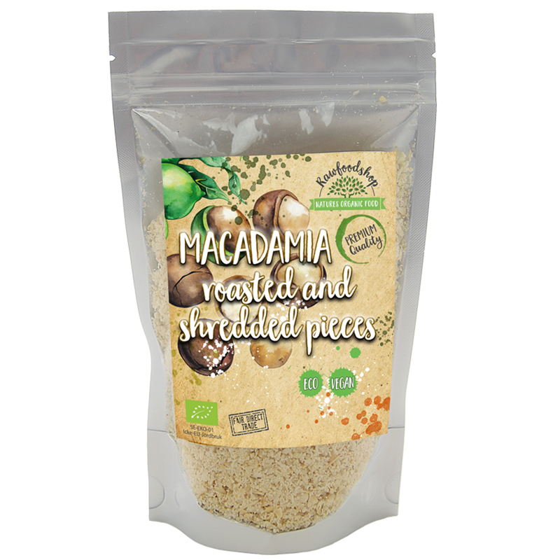 Macadamianødder Ristede og Finthakkede ØKO 200g i gruppen Råvarer & Drikke / Nødder / Macadamia hos Rawfoodshop Scandinavia AB (22318-1)
