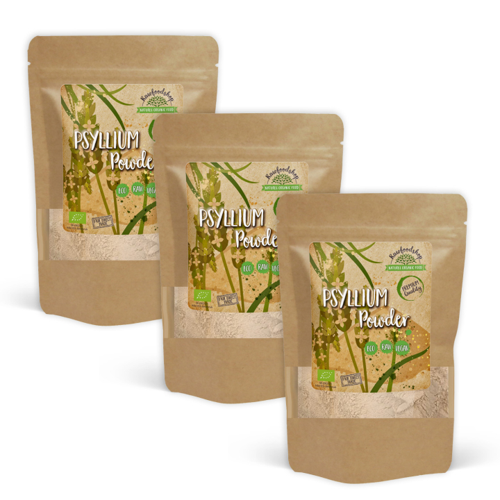 Psyllium Pulver ØKO 250g x 3 pakker i gruppen Råvarer & Drikke / Bagning / Flere bageingredienser hos Rawfoodshop Scandinavia AB (235922-SET3)