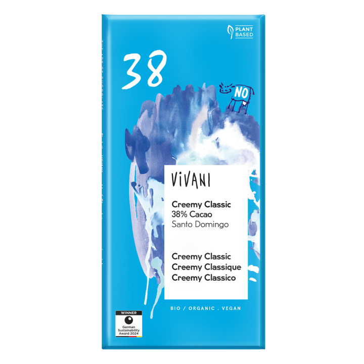 Vivani 38% San Domingo ØKO 80g i gruppen Råvarer & Drikke / Slik & Chokolade / Chokolade og Bars hos Rawfoodshop Scandinavia AB (25093)