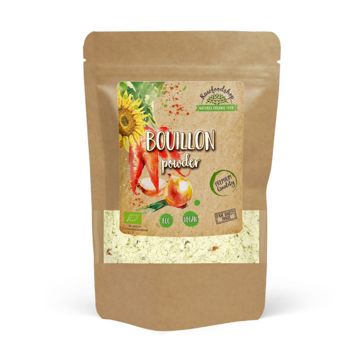 Bouillon uden sukker og gær ØKO 220g i gruppen Råvarer & Drikke / Spisekammer / Smagssætning hos Rawfoodshop Scandinavia AB (29156-220)