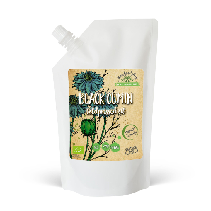 Sort Kommenolie koldpresset ØKO 1000ml i gruppen Hud & Krop / Naturlig DIY / Vegetabilske Olier hos Rawfoodshop Scandinavia AB (30044-4)