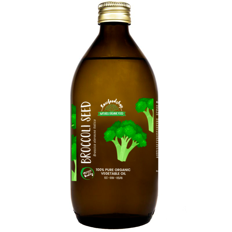 Broccolifrøolie koldpresset ØKO 50 ml i gruppen OUTLET 30-80% / Outlet andet / Andet outlet 50% hos Rawfoodshop Scandinavia AB (30052-1)