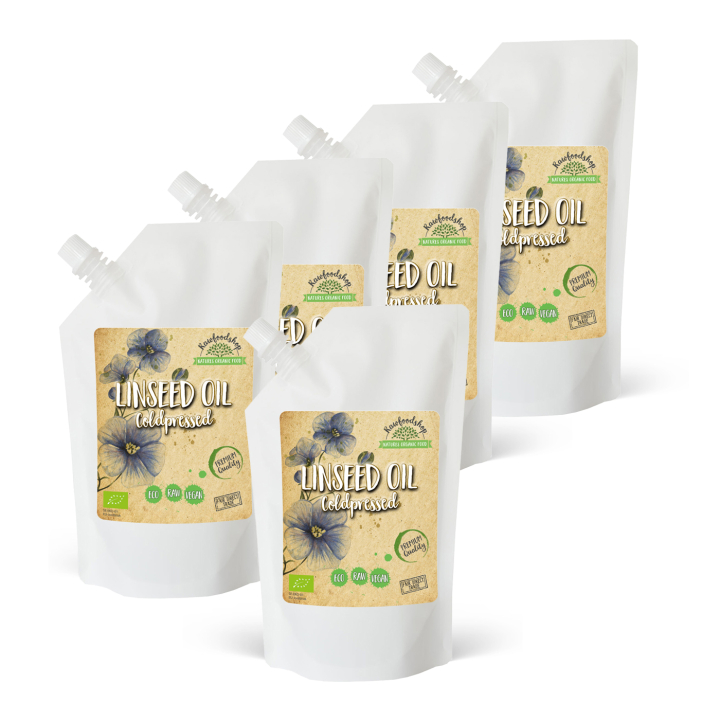 Hørfrøolie ØKO 500ml x 5 pakker i gruppen Hud & Krop / Naturlig DIY / Vegetabilske Olier hos Rawfoodshop Scandinavia AB (3121201-SET5)