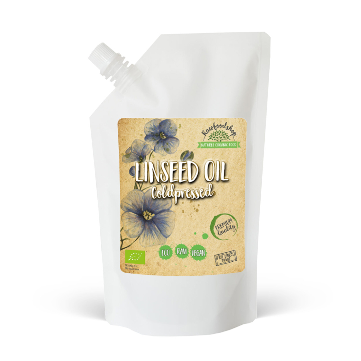 Hørfrøolie ØKO 1000 ml i gruppen Hud & Krop / Naturlig DIY / Vegetabilske Olier hos Rawfoodshop Scandinavia AB (3121203)
