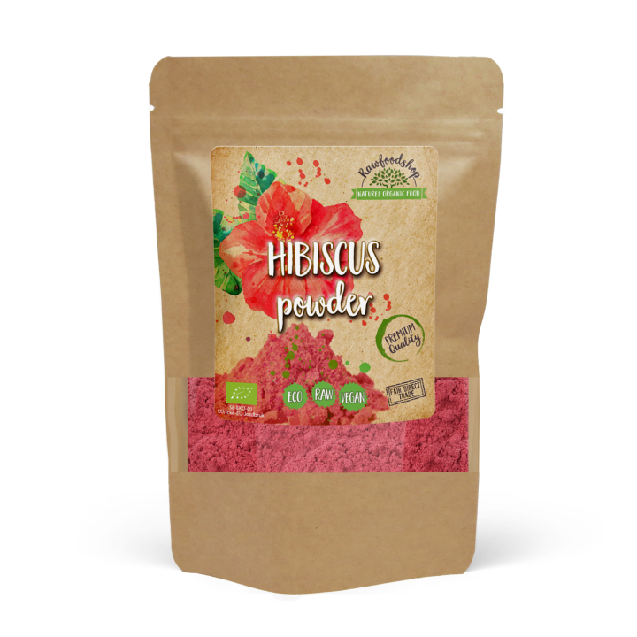 Hibiscus Pulver ØKO 125g i gruppen Råvarer & Drikke / Frugt & Frugtpulver / Frugtpulver hos Rawfoodshop Scandinavia AB (31659-0)