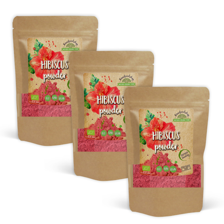 Hibiscus Pulver ØKO 125g x 3 pakker i gruppen Råvarer & Drikke / Frugt & Frugtpulver / Frugtpulver hos Rawfoodshop Scandinavia AB (316590-SET3)