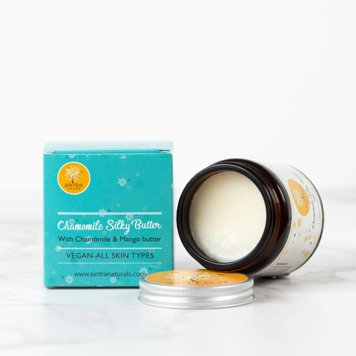 Silky Bodybutter Kamille 120 ml i gruppen Kropspleje / Færdigvarer / Hudpleje hos Rawfoodshop Scandinavia AB (330499-3)