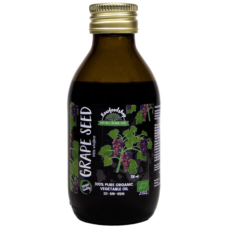 Vindruekerneolie ØKO 150 ml i gruppen Råvarer & Drikke / Spisekammer / Smør & Olier / Olier hos Rawfoodshop Scandinavia AB (3601202)