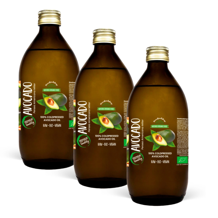 Avokadoolie ØKO 50 ml x 3 flasker i gruppen Hud & Krop / Naturlig DIY / Vegetabilske Olier hos Rawfoodshop Scandinavia AB (401381-SET3)