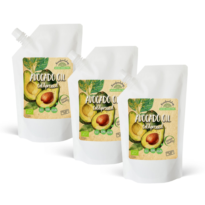 Avokadoolie ØKO 500 ml x 3 pakker i gruppen Hud & Krop / Naturlig DIY / Vegetabilske Olier hos Rawfoodshop Scandinavia AB (401383-SET3)