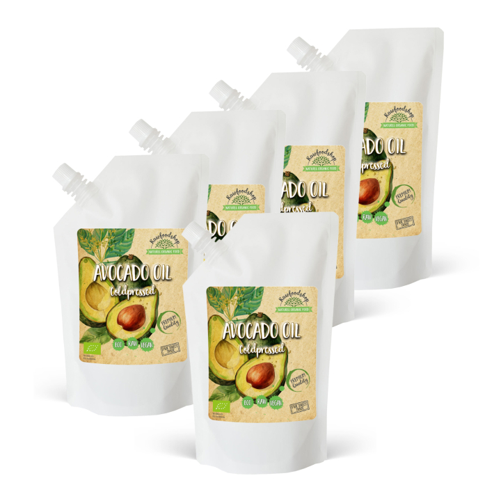 Avokadoolie ØKO 1000 ml x 5 pakker i gruppen Hud & Krop / Naturlig DIY / Vegetabilske Olier hos Rawfoodshop Scandinavia AB (401384-SET5)