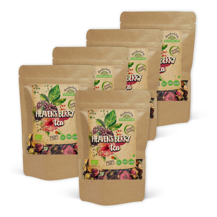 Heaven's Berry Te ØKO 50g x 5 pakker i gruppen Nyheder hos Rawfoodshop Scandinavia AB (402275-SET5)