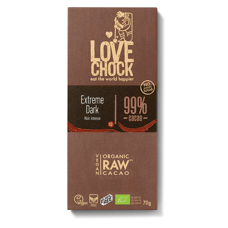Chokolade Mørk 99% RAW ØKO 70g i gruppen Råvarer & Drikke / Slik & Chokolade / Chokolade og Bars hos Rawfoodshop Scandinavia AB (4048)