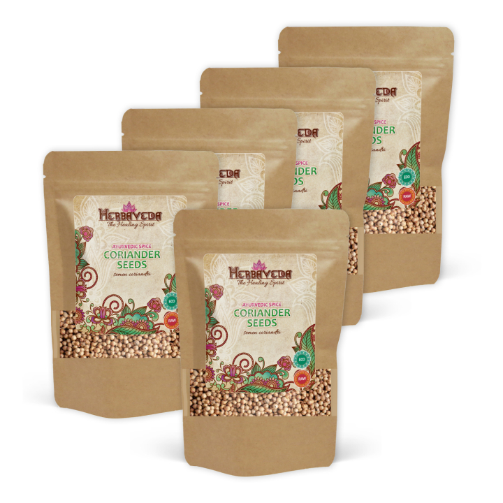 Koriander Frø ØKO 50g x 5 pakker i gruppen Råvarer & Drikke / Spisekammer / Krydderier & Salt hos Rawfoodshop Scandinavia AB (406131-SET5)