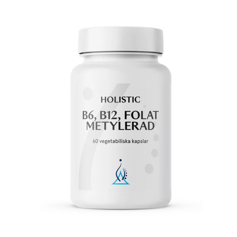 Holistic B6, B12, Folat Metyleret 60 kaps i gruppen Helse / Kosttilskud / Vitaminer / Enkelte vitaminer hos Rawfoodshop Scandinavia AB (4126)