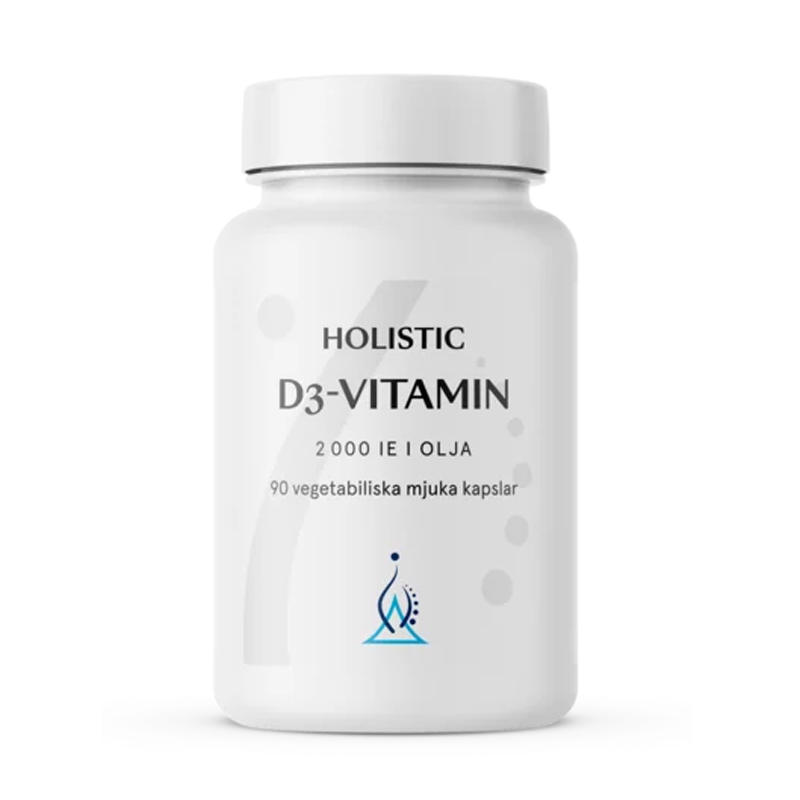 Holistic D3-vitamin 2000 i kokosolie 90kaps i gruppen Naturlige kosttilskud / Kosttilskud / Vitaminer / Enkelte vitaminer hos Rawfoodshop Scandinavia AB (4144)