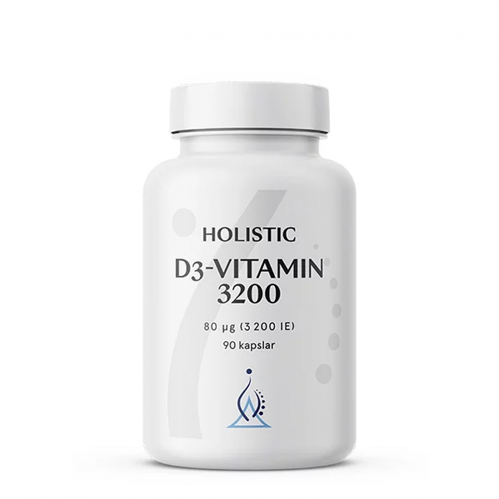 Holistic D3-vitamin 3200 90 kaps i gruppen Helse / Kosttilskud / Vitaminer / Enkelte vitaminer hos Rawfoodshop Scandinavia AB (41480)