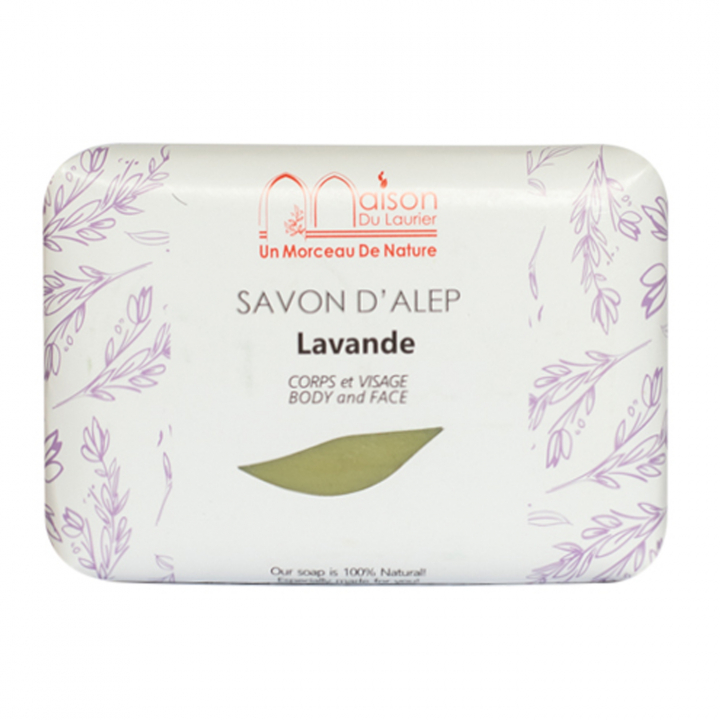 Alepposæbe Lavender 100g i gruppen Kropspleje / Færdigvarer / Sæbe hos Rawfoodshop Scandinavia AB (429154)