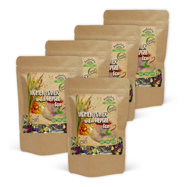 Women Power Vild Urtete 100g x 5 pakker i gruppen Råvarer & Drikke / Drikkevarer / Te hos Rawfoodshop Scandinavia AB (43170-SET5)