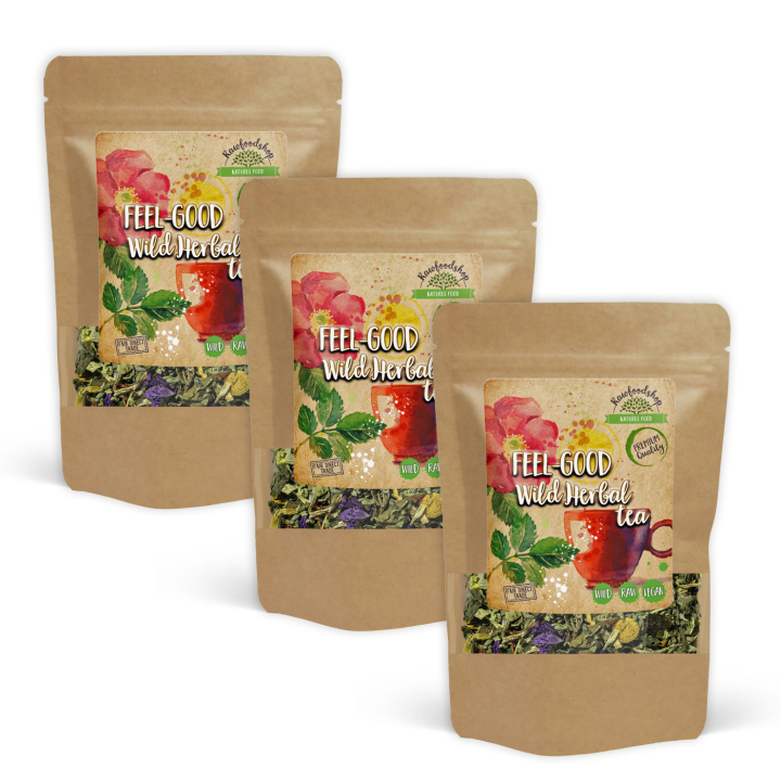Feel Good Vild Urtete 100g x 3 pakker i gruppen Råvarer & Drikke / Drikkevarer / Te hos Rawfoodshop Scandinavia AB (43185-SET3)
