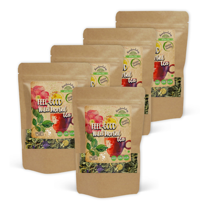 Feel Good Vild Urtete 100g x 5 pakker i gruppen Råvarer & Drikke / Drikkevarer / Te hos Rawfoodshop Scandinavia AB (43185-SET5)