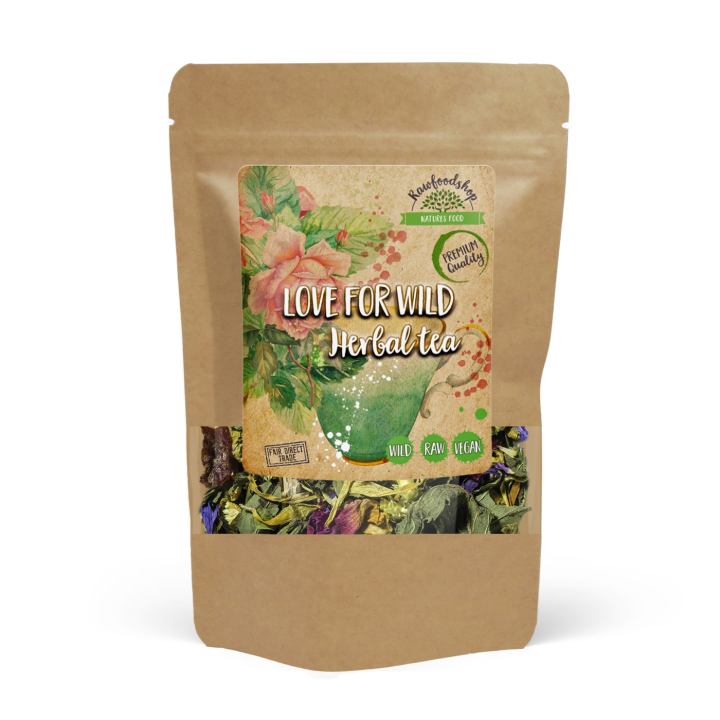 Love Herbs Vild Urte Te 100g i gruppen Råvarer & Drikke / Drikkevarer / Te hos Rawfoodshop Scandinavia AB (43197)