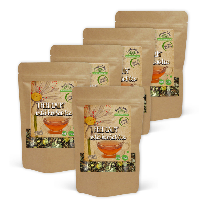 I Feel Calm Vild Urtete 100g x 5 pakker i gruppen Råvarer & Drikke / Drikkevarer / Te hos Rawfoodshop Scandinavia AB (43335-SET5)