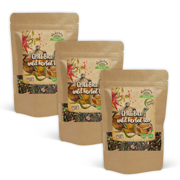 Chill Bill Vild Urtete 100g x 3 pakker i gruppen Råvarer & Drikke / Drikkevarer / Te hos Rawfoodshop Scandinavia AB (43341-SET3)