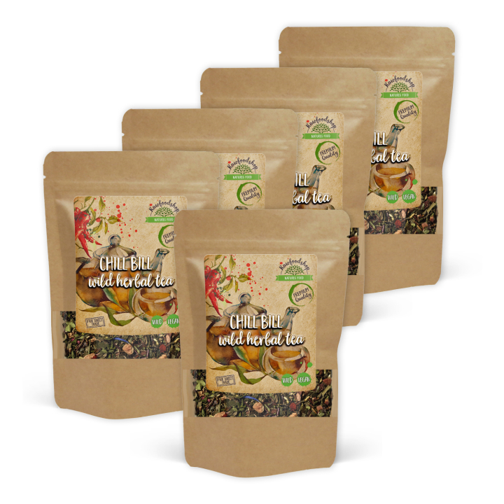 Chill Bill Vild Urtete 100g x 5 pakker i gruppen Råvarer & Drikke / Drikkevarer / Te hos Rawfoodshop Scandinavia AB (43341-SET5)