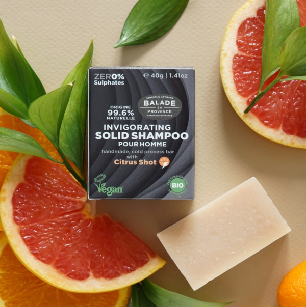 Invigorating Solid Shampoo For Men 40g i gruppen Kropspleje / Færdigvarer / Hårpleje hos Rawfoodshop Scandinavia AB (500022)