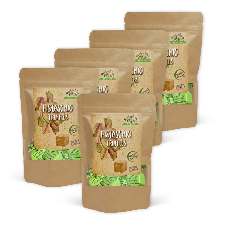 Pistacietrøfler 100g x 5 pakker i gruppen Råvarer & Drikke / Slik & Chokolade / Chokolade og Bars hos Rawfoodshop Scandinavia AB (5006100-SET5)