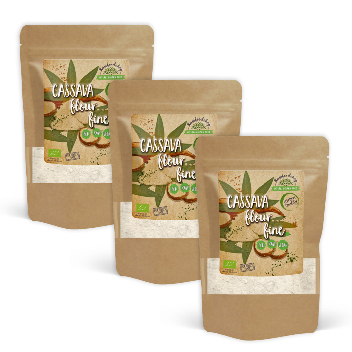 Cassava Mel Finmalet ØKO 500g x 3 pakker i gruppen Råvarer & Drikke / Bagning / Mel hos Rawfoodshop Scandinavia AB (501955-SET3)